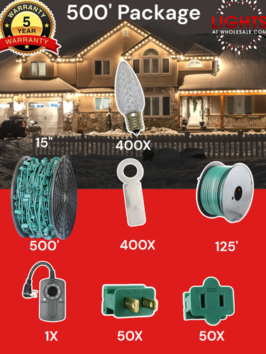 C9 LED 500' Christmas Light Pro Packages